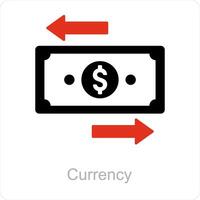 moneta e finanza icona concetto vettore