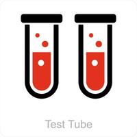 test tubo e tubo icona concetto vettore