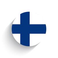 nazionale bandiera di Finlandia icona vettore illustrazione isolato su bianca sfondo.