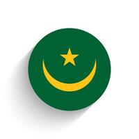 nazionale bandiera di mauritania icona vettore illustrazione isolato su bianca sfondo.