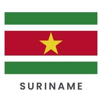 nazionale bandiera di repubblica di suriname isolato su bianca sfondo. vettore