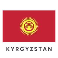 nazionale Kyrgyzstan bandiera isolato su bianca sfondo. vettore