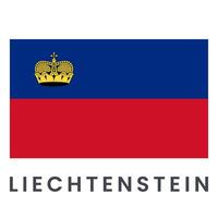 Liechtenstein bandiera vettore isolato su bianca sfondo.