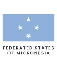 bandiera di federato stati di micronesia isolato su bianca sfondo. vettore