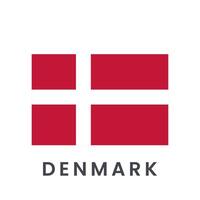 il nazionale bandiera di Danimarca isolato su bianca sfondo. vettore