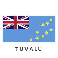 bandiera di tuvalu isolato su bianca sfondo. vettore