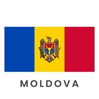 moldova bandiera isolato su bianca sfondo. vettore