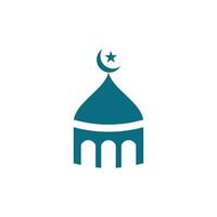 moschea islamico logo icona Ramadhan kareem vettore modello
