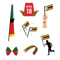 Zimbabwe elemento indipendenza giorno illustrazione design vettore