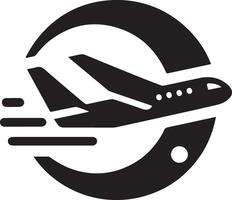minimo le compagnie aeree logo con creativo forma icona, piatto simbolo vettore