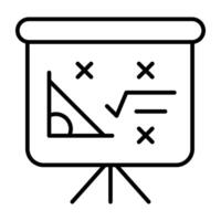 un' lineare disegno, icona di matematica classe vettore