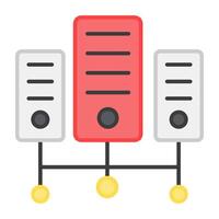 moderno design icona di Condividere server cremagliera vettore