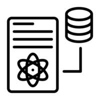 un schema disegno, icona di dati scienza vettore