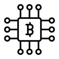 icona di bitcoin patata fritta, schema design vettore