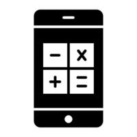 moderno stile vettore di mobile calcolatrice icona