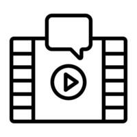 icona di video formazione scolastica nel schema design vettore