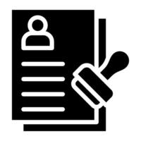 un icona design di verificata legale documento vettore