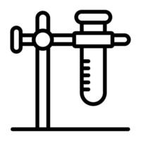 chimico reazione icona nel lineare schema stile vettore