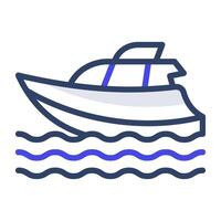 viaggio di acqua veicolo, barca icona vettore