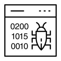 un' di moda design icona di il malware sito web vettore