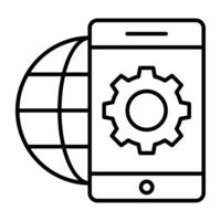 un' moderno design icona di mobile Rete ambientazione vettore