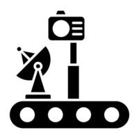 un' glifo disegno, icona di Luna auto vettore
