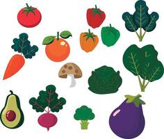 verdure e frutta, cibo disegni, modello, vegano Alimenti illustrazione di verdure vettore