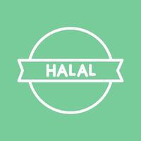 halal etichetta vettore icona