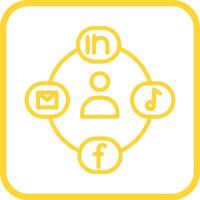 sociale cerchio vettore icona