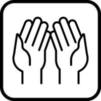preghiere mani vettore icona