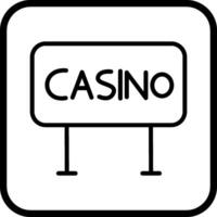 casinò cartello vettore icona