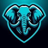 elefante portafortuna logo esportazione, design vettore con moderno illustrazione concetto stile per distintivo, molto adatto per emblemi, squadra loghi, squadra emblemi, e elefante zoo emblemi