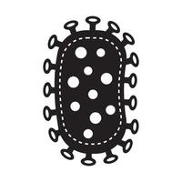 parassita microbi icona logo vettore design modello