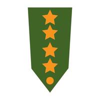 militare rango icona logo vettore design modello