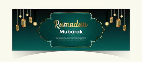 Ramadan kareem ragnatela sfondo super vendita bandiera con podio per Schermo di Prodotto. Ramadan mega grande vendita promozione manifesto e sociale media inviare. islamico speciale offrire promozione bandiera design modello vettore