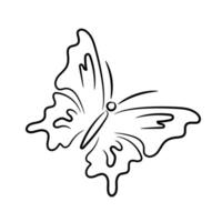 bellissimo farfalla volante o seduta con diffusione Ali vettore