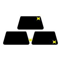 oro bar icona vettore design modelli