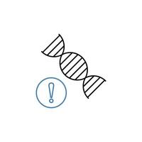 genetico disturbi concetto linea icona. semplice elemento illustrazione. genetico disturbi concetto schema simbolo design. vettore