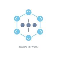 neurale Rete concetto linea icona. semplice elemento illustrazione.neurale Rete concetto schema simbolo design. vettore
