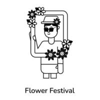 di moda fiore Festival vettore