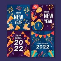 banner post sui social media per la risoluzione del nuovo anno vettore