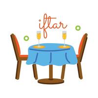 di moda iftar tavolo vettore