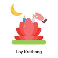 di moda loy Krathong vettore