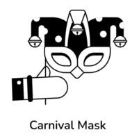 maschera di carnevale alla moda vettore