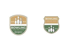 moderno professionale isolato gli sport distintivo logo, bowling club associazione. bowling club logo vettore