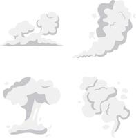 cartone animato Fumo nube con astratto design stile. isolato vettore illustrazione