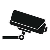 assicurato polizia telecamera icona semplice vettore. impedire crimine vettore