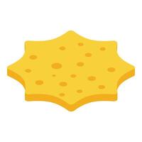 stelle nachos icona isometrico vettore. ciotola cibo vettore