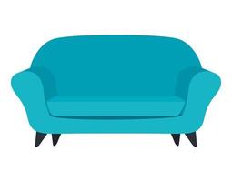 disegno vettoriale divano blu isolato
