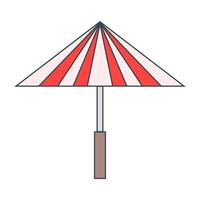 giapponese tradizionale ombrello. orientale stile astratto geometria onda e carta vettore
